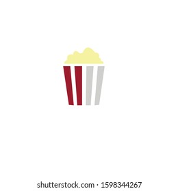 popcorn simple clip art vector illustration