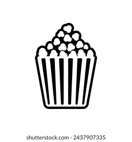 Popcorn einfaches Symbol isoliert auf weißem Hintergrund