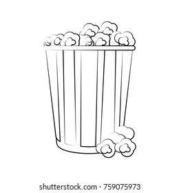 Popcorn snack food icon vector illustration graphic design