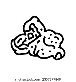 popcorn snack food line icon vector. popcorn snack food sign. isolated contour symbol black illustration