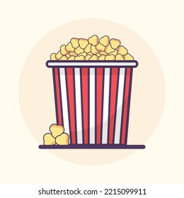 Popcorn snack food pack vector illustration