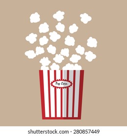 Popcorn snack for movie vector