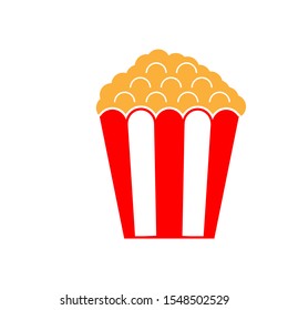 Popcorn snack vector icon illustration isolated on white background