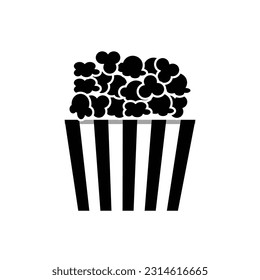 Popcorn snack vector icon illustration isolated on white background