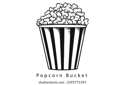 Popcorn snack vector icon illustration,Popcorn line icon
