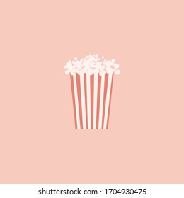 Popcorn Snack. Vector Illustration. Flat Design