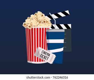 Popcorn and soda at the cinema 