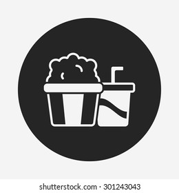 popcorn and soda icon