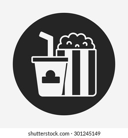 popcorn and soda icon