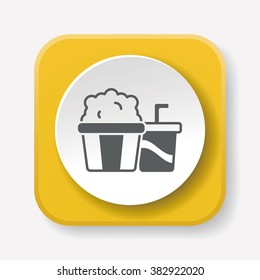 popcorn and soda icon