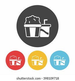 popcorn and soda icon