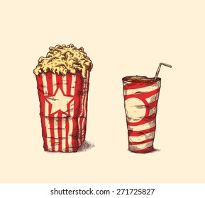 Popcorn and Soft Drink