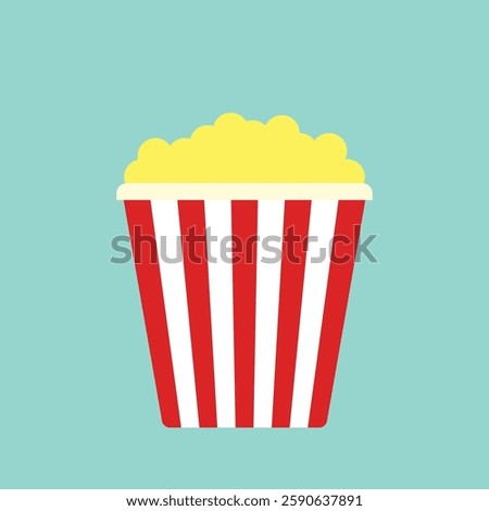 Popcorn striped bucket vector Illustration