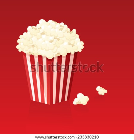 Popcorn in a stripey box