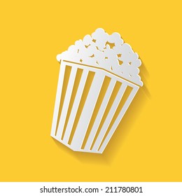 Popcorn symbol,clean vector