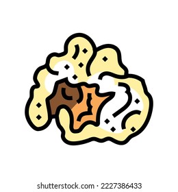 popcorn tasty color icon vector. popcorn tasty sign. isolated symbol illustration