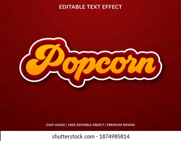 popcorn text effect with bold style use for business brand and logo 