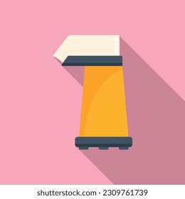 Popcorn tool icon flat vector. Seller cooking. Food stand