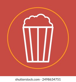 Popcorn trendy icon cute abstract beautiful vector illustration colorful artwork design