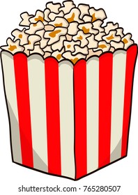 Popcorn vector drawing illustration