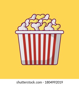 popcorn vector flat color icon