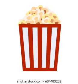 Popcorn Vector Flat Icon Stock Vector (Royalty Free) 684483232 ...