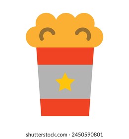 Popcorn Vector Flat Icon Design Vector Flat Icon Design