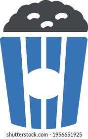 popcorn vector glyph color icon