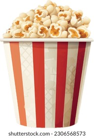 A popcorn vector is a graphical representation of popcorn. It typically showcases small, irregularly shaped cloud-like forms, often white or light yellow, to represent popped kernels. 