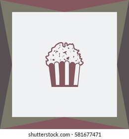 Popcorn Vector Icon.