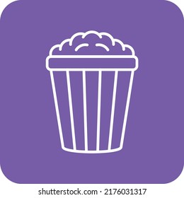 Popcorn vector icon. Can be used for printing, mobile and web applications.