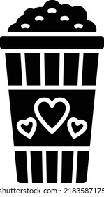 Popcorn vector icon. Can be used for printing, mobile and web applications.