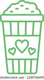 Popcorn vector icon. Can be used for printing, mobile and web applications.