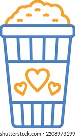 Popcorn vector icon. Can be used for printing, mobile and web applications.