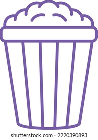 Popcorn vector icon. Can be used for printing, mobile and web applications.