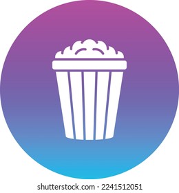Icono vector de palomitas. Se puede usar para imprimir, móviles y aplicaciones web.
