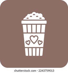 Popcorn vector icon. Can be used for printing, mobile and web applications.