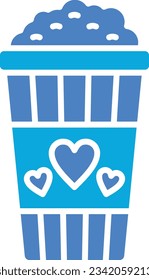 Popcorn vector icon. Can be used for printing, mobile and web applications.