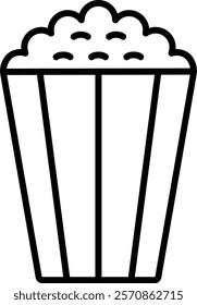 Popcorn vector icon. Can be used for printing, mobile and web applications.