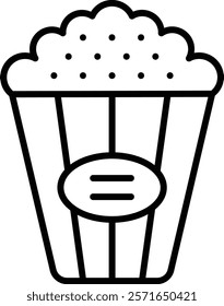 Popcorn vector icon. Can be used for printing, mobile and web applications.