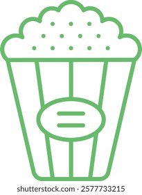 Popcorn vector icon. Can be used for printing, mobile and web applications.