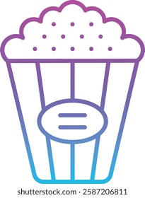 Popcorn vector icon. Can be used for printing, mobile and web applications.