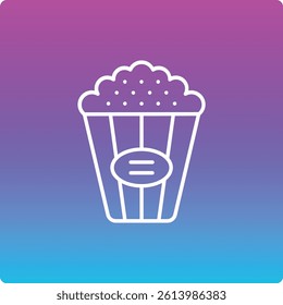 Popcorn vector icon. Can be used for printing, mobile and web applications.