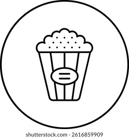 Popcorn vector icon. Can be used for printing, mobile and web applications.