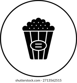 Icono de Vector de palomitas de maíz. Se puede utilizar para aplicaciones de impresión, móviles y de Web.