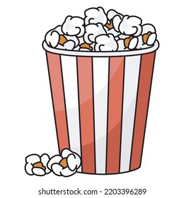 Popcorn vector icon for commercial use