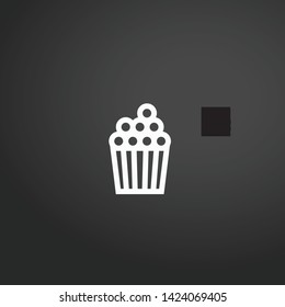 Popcorn vector icon. Popcorn concept stroke symbol design. Thin graphic elements vector illustration, outline pattern for your web site design, logo, UI. EPS 10.
