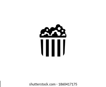Icono vector de palomitas. Ilustración aislada de palomitas de maíz
