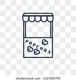 Popcorn vector icon isolated on transparent background, Popcorn logo concept
