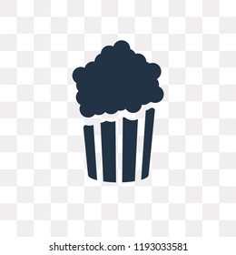 Popcorn vector icon isolated on transparent background, Popcorn transparency concept can be used web and mobile